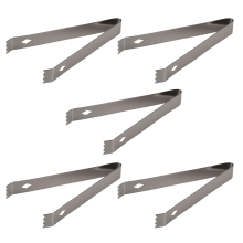 Ice Tongs, Multi Purpose Stainless Steel Serving Utensils for Versatile Handling, Easy to Clean with Non-Peaked Edges and Serrated Edge Design for Fir