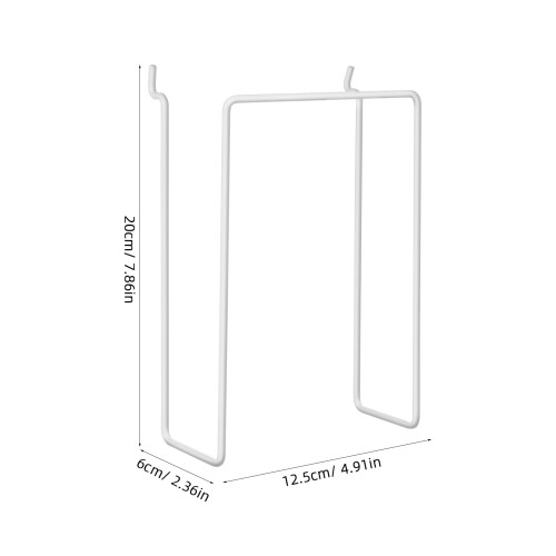 Umærkede hyldekroge til pegboards, hvide, 4 stk. 1
