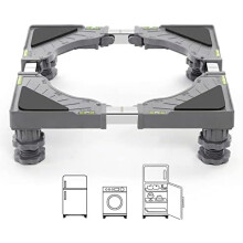 Adjustable Mini Fridge Stand with 4 Strong Feet – Universal Appliance Base for Washer, Dryer & Refrigerator (Grey)