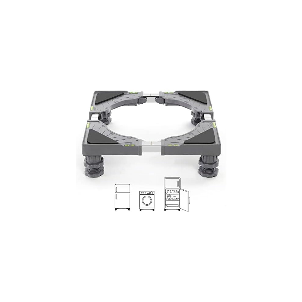 Adjustable Mini Fridge Stand With 4 Strong Feet Â Universal Appliance Base For Washer, Dryer & Refrigerator (Grey) 9426043035518