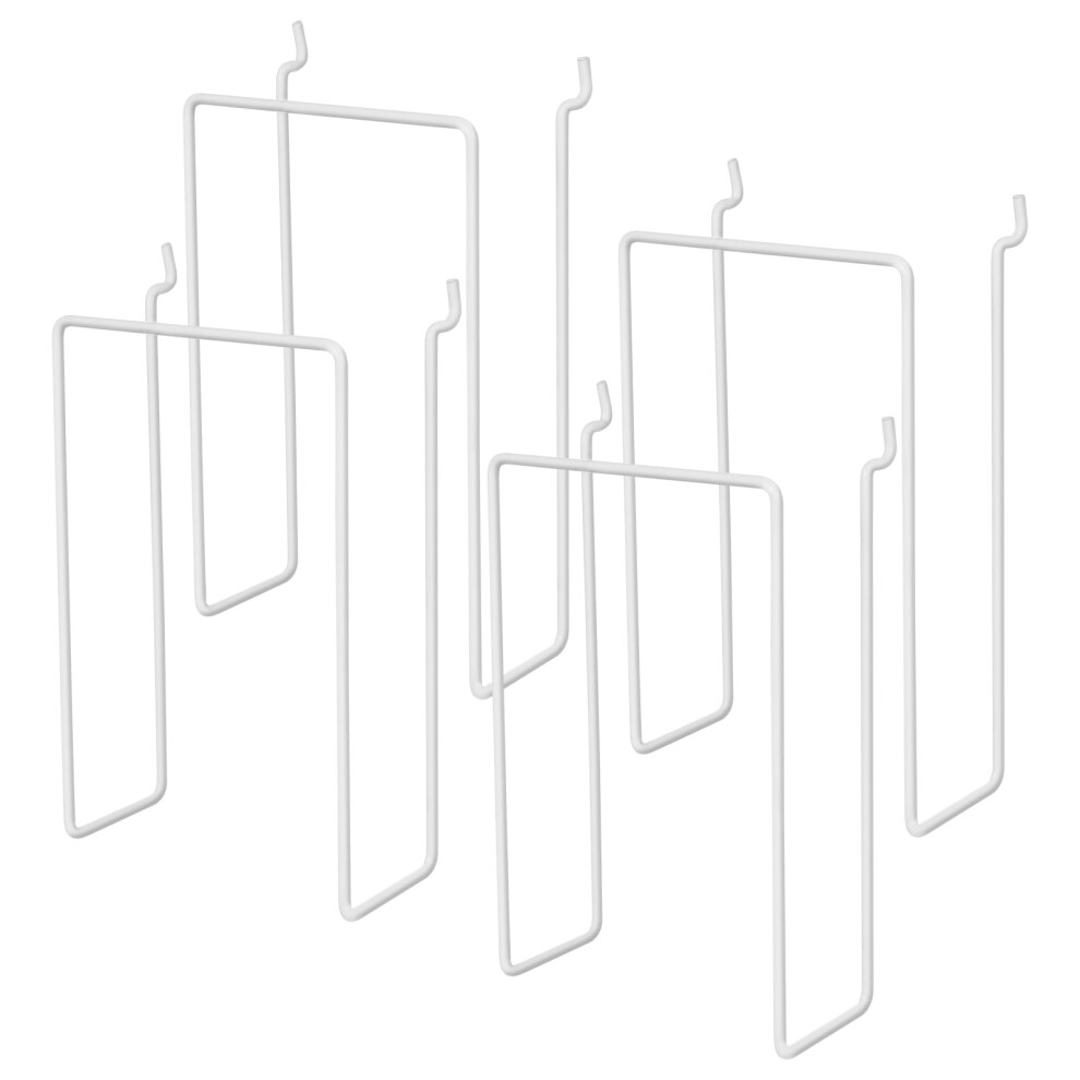 4 Pcs Pegboard Shelf Hook Pegs For Display Stand Organizer White 9426043958459