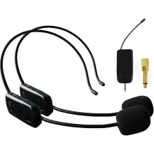2.4G Dual Wireless Mic System for 2 People – Compatible with PA, Voice Amplifier, Teacher & Tour Guide Use