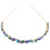 Fascia per capelli da donna con strass blu, confezione da 1 4