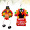 Ensemble de 2 décorations de porte dinde pour Thanksgiving 8
