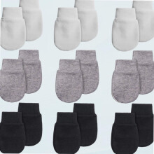 9 pairs of newborn baby gloves, infant gloves, scratch-free gloves, unisex cotton gloves, suitable for 0-6 months baby boys and girls