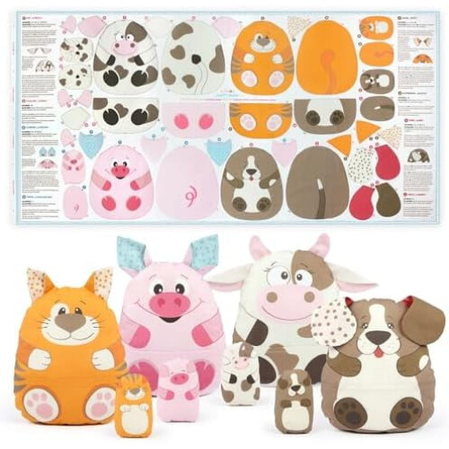 Teddy Bear Sewing Kit – 100% Cotton Fabric Panel