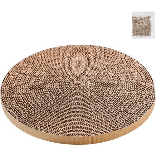 Round cat scratcher refill cardboard pad 10 inch diameter