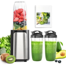 14-Pc Personal Blender Set with 3 Cups (24oz+217oz), Smoothie & Shake Maker for Kitchen – Compatible with Nutritious Recipes