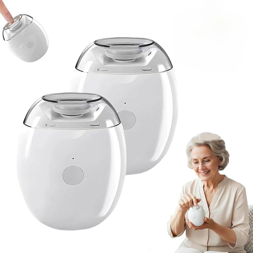 Safe Electric Nail Trimmer for Seniors - Automatic Fingernail Cutter with Built-in Light, Rechargeable Manicure Aid for Weak Hands & Thick Nails