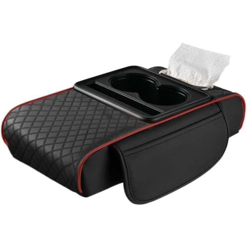 Universal Car Bracket Box Mat από δέρμα PU, πολυλειτουργικό κάλυμμα κεντρικής κονσόλας 5 σε 1