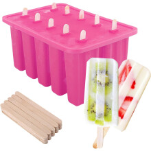 Popsicle Molds for Homemade Popsicles, Multi-Use Flexible Silicone Reusable Maker, Ergonomic Design Ensures Easy Release of Healthy Treats, BPA-Free,