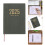 5Pièces Cahier Planning 2025 Noir PU Portable Pour 5