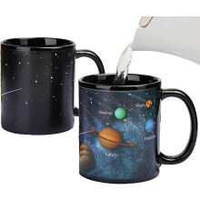 Galactic Heat Changing Mug, Unique Thermochromic Heat Sensitive Magic Coffee Cup With Constellations Pattern For Astronomy Fans Gift, High Quality Cer