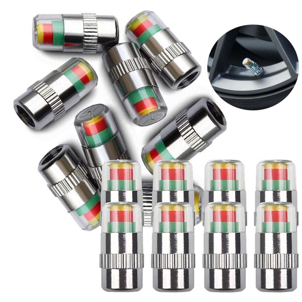 Tire Pressure Valve Stem Caps 36 Psi 3-Color Alert 9341593903240