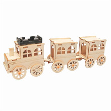 Kit machetă tren din lemn – Lemn natural nevopsit