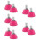 5Pairs Replaceable Rosy Rubber Toe Stops for Roller Skates 10