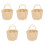 5Pcs Mini Woven Storage Basket Beige Paper for Tiny House Accessories 4
