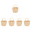 5Pcs Mini Woven Storage Basket Beige Paper for Tiny House Accessories 6