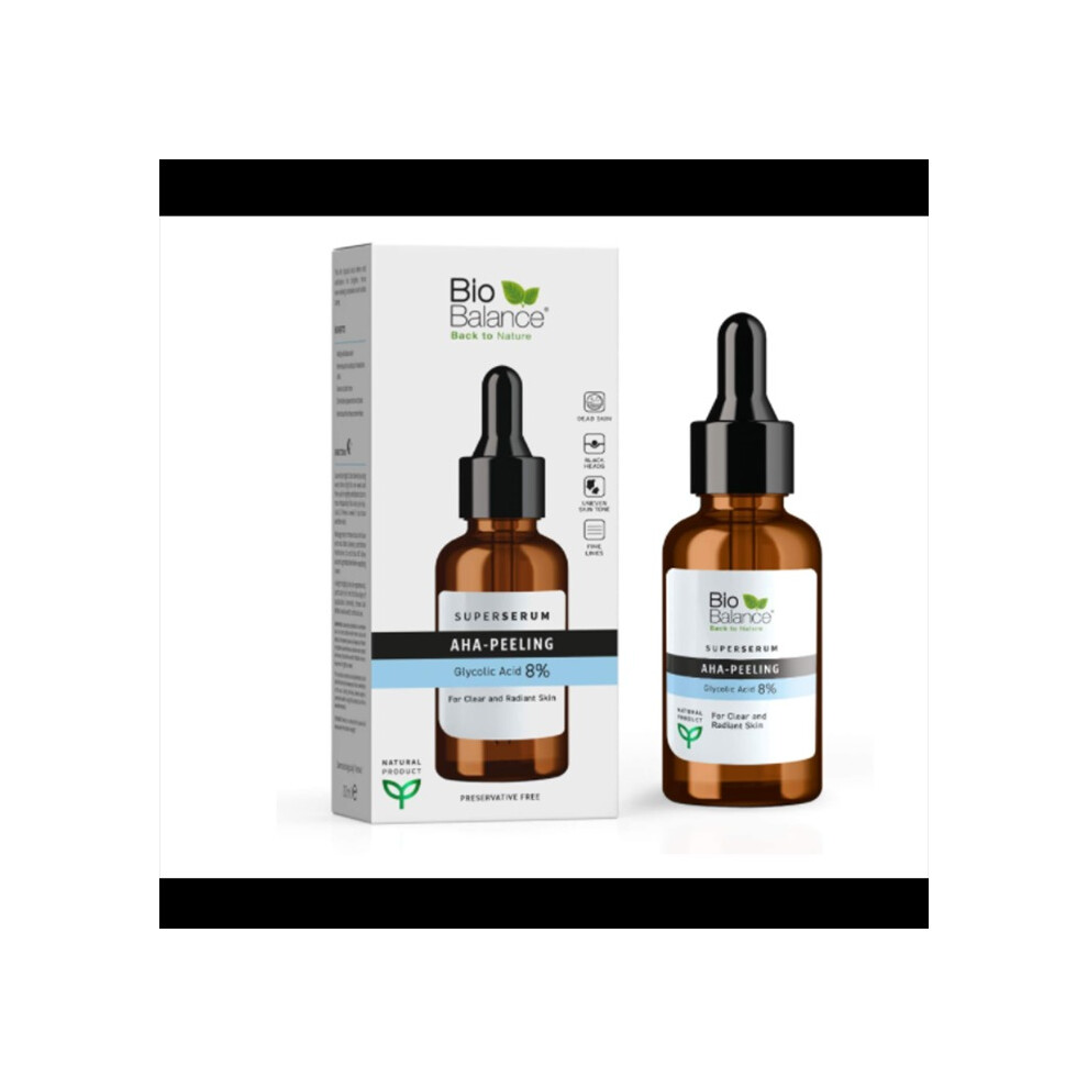 Dark Biobalance Super Serum Aha Peeling Glycolic Acid 8% 30Ml Exfoliating Facial Serum For Skin Renewal, Spots & Smooth Texture