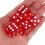 Kostki imprezowe czerwone 2,0 cm 5 szt. 3