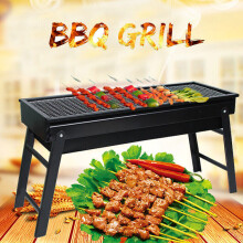 Barbecue Grill Iron BBQ Charcoal Folding Portable Camping Picnics Party