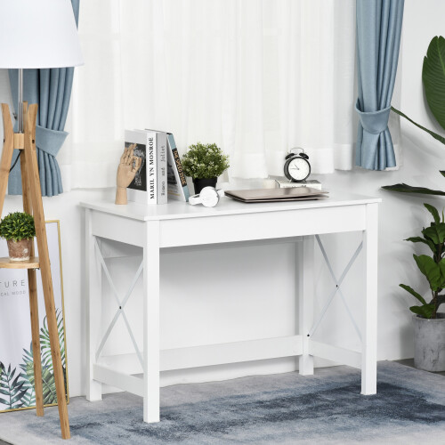 Homcom Mesa de Escritorio Blanco 105 x 50 x 76 cm 1