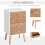 Homcom Mesita de Noche Bicolor 40 x 30 x 75cm 4