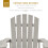 Outsunny Silla Adirondack Gris 78 x 89 x 88 cm 4