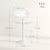 Homcom Taburetes de Bar Blanco 38.5 x 40 x 97.5 cm 4