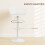 Homcom Taburetes de Bar Blanco 38.5 x 40 x 97.5 cm 5