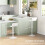 Homcom Taburetes de Bar Blanco 38.5 x 40 x 97.5 cm 6