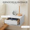 Homcom Mesitas de Noche Blanco 37 x 32 x 21 cm 4