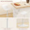 Homcom Taburetes de Bar Blanco 38.5 x 40 x 97.5 cm 2