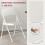 Homcom Sillas Plegable Blanco 45 x 46 x 78 cm 4