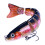 Segment Swimbait-Köder – Lebensechter Hartköder mit 3D-Augen und Drillingen, sinkend, geeignet für Barsch, Forelle und Zander 2
