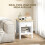 Homcom Mesita de Noche Blanco 45 x 40 x 55 cm 5