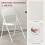 Homcom Sillas Plegable Blanco 45 x 46 x 78 cm 4