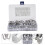 250 Pcs Stainless Double Barrel Ferrules Crimping Loop Sleeve for Wire and Cable 2
