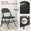 Homcom Sillas Plegable Negro 45 x 46 x 78 cm 2