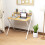 Homcom Escritorio Plegable Marrón 86 x 66 x 82 cm 2