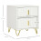 Homcom Mesilla de Noche Blanco 40 x 40 x 47 cm 2