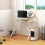 Homcom Mesa de Escritorio Bicolor 81.5 x 70 x 84 cm 2