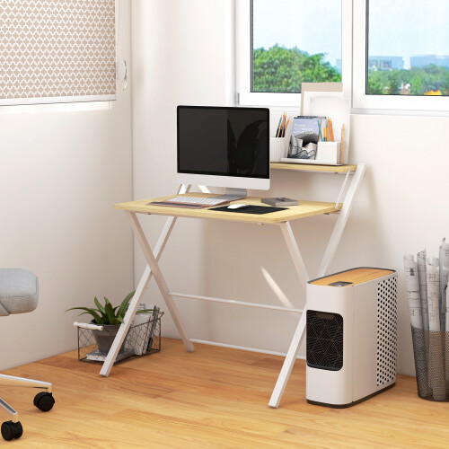 Homcom Mesa de Escritorio Bicolor 81.5 x 70 x 84 cm 1