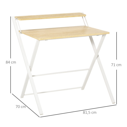 Homcom Mesa de Escritorio Bicolor 81.5 x 70 x 84 cm 2