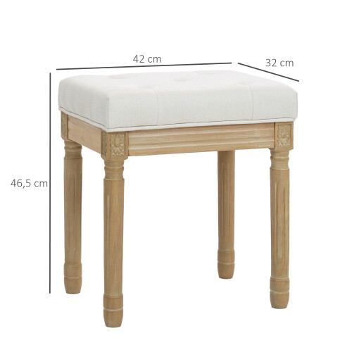 Homcom Reposapié Beige 42 x 32 x 46.5 cm 2