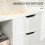 Homcom Mesita de Noche Blanco 40 x 30 x 60 cm 4