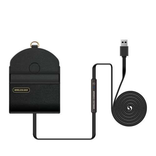 Caixa de armazenamento com carregamento sem fio para iPhone e Samsung, 15W 1