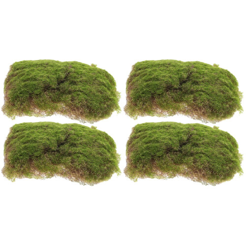 4Pièces Gazon Synthétique Vert Décoratif En Plastique Stable