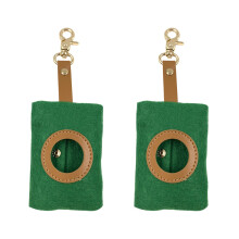 2Pièces Distributeur À Crottes Vert Pour Promenade