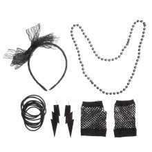 3Ensembles Costume De Fête Noir Bandeau En Et